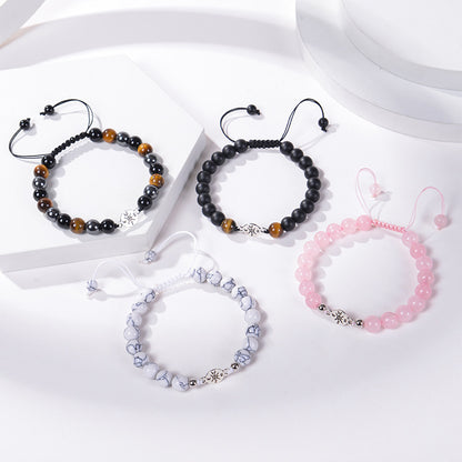 Natural Stone Compass Tiger-eye Bracelet