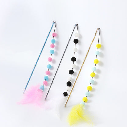 Pet Products String Wool Ball Feathers